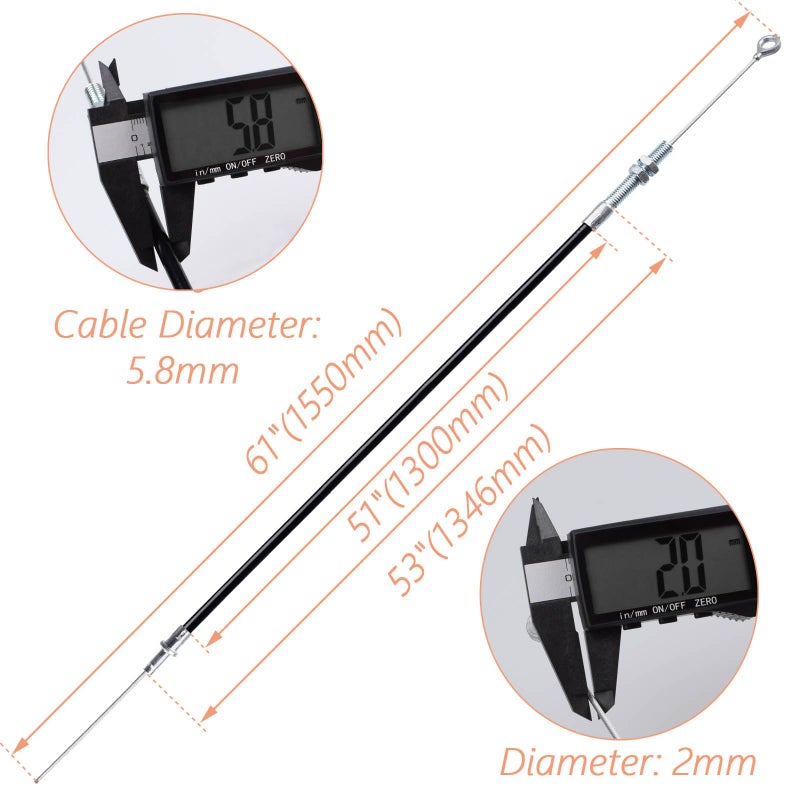 Riyitauto Universal Throttle Cable 60 inch Long for Manco 8252 Cart ASW Go Kart Motorcycle Gas Scooter Minibike Buggy - Image 4